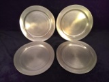 Collection 4 Pewter Plates
