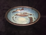Contemporary Pottery Bowl with Interior Glaze