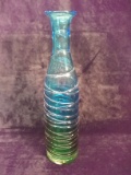 Studio Art Glass Aqua Blue Bottle