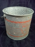Vintage Galvanized Falls City Minnow Bucket