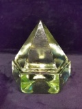 Aqua Green Glass Ships Deck Prism