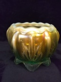 Fenton Cactus Carnival Glass Opalescent Rolled Edge Bowl