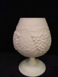 Westmoreland Stain Milk Glass Compote-Grape and Leaf