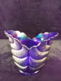 Westmoreland Purple Iridescent Carnival Glass Vase