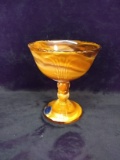 Imperial Brown Slag Glass Chalice