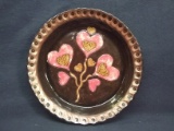 NC Pottery Decorated Pie Plate Hearts