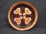 NC Pottery Pie Plate Hearts with Stripes