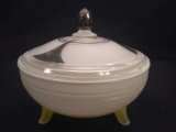 Vintage Satin 2 Tone Footed Candy Dish