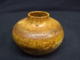 Contemporary Pottery 2 Tone Brown Glaze Vase