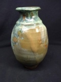 Contemporary Green Glaze Pottery Vase