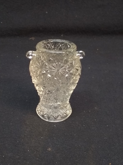 Clear Buttons and  Bows Toothpick Holder