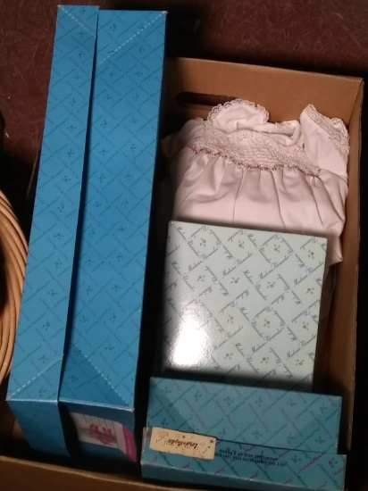 Empty Madame Alexander Doll Boxes and Baby Clothes
