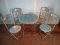 Moroccan Mosaic Bistro Table and 4 Folding Chairs