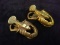 Pair Brass Lobster Document Clips