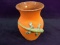 Native American Pottery Vase with Interior Glaze and Salamander