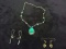 Native American Turquoise Necklace and 2 Pair Earrings