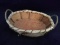 Native American Birch Bark Crafted Handled Oval Basket