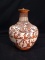 Native American Zuni Hand painted Pottery Vase with Lizard signed Noreen Simplicio 1993