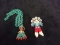 Native American Beaded Jewelry Necklace and Beaded Chief Figure