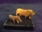Collection 2 Hand Carved Wooden Animals-Lion and Zebra
