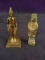 Native American Brass Indian Chief and Lead Religious Figure