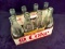 Collection 8 Coke Bottles with Original Paper Coke Holder