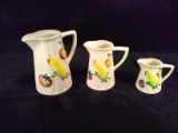 Collection 3 Vintage Graduated Vegetable Pitchers