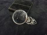 Antique Victorian Pocket Mirror with High Relief Back