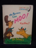 Vintage Children's Book-Mr. Brown Can Moo! Can You? -Dr Seuss-1970