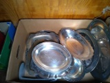 Assorted Silver Plate Trays and Bowls