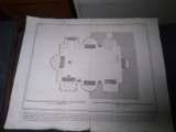 Unframed Lithograph-Floor Plan of Palmi Romani by Palmo Romao