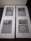 Collection 4 Unframed Lithographs-Chapter Title Pages