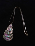 Sterling Silver and Mother of Pearl Necklace
