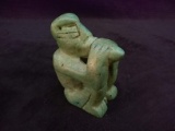 Carved Stone Figure-Native Playing Flute