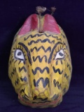 Hand Carved and Wooden Tribal Mask-Leopard