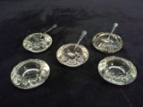 Collection 4 Crystal Master Salts w/ 3 Spoons