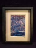 Framed Mixed Media Art-Blue Skies signed LF  2011