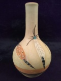Native American Pottery Vase with Feather Decor #362 signed Betty Dabby