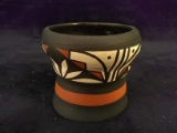Native American Pottery Bowl signed Sak Dine