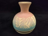Native American Pottery Vase signed Dlei Marg'o