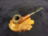 Native American Pipe Holder with Pipe