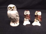 Collection 3 Goebel Owl Figurines