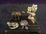 Collection 5 Miniature Pewter and Lead Animals