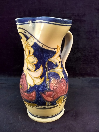 Hand painted Pottery Pitcher