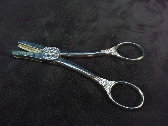 Vintage Silver Plate Florist Shears