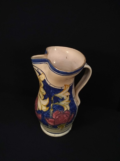 Hand painted Italian Pottery Pitcher