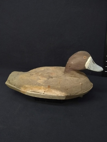 Antique Wood and Cork Hand painted Duck Decoy