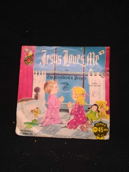 Vintage Children's 45 Record-Jesus Loves Me