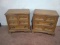 Pair Pecan Bed Side Table