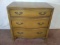 Antique Bleached Mahogany 3 Drawer Chest by Drexel